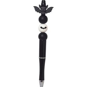 Black Ink Bat-Themed Handcrafted Pen